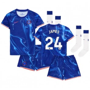 Chelsea Reece James #24 Dětské Domácí dres komplet 2024-25 Krátký Rukáv (+ trenýrky)